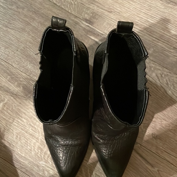 Black Soft Leather Ankle Booties - Picture 7 of 8